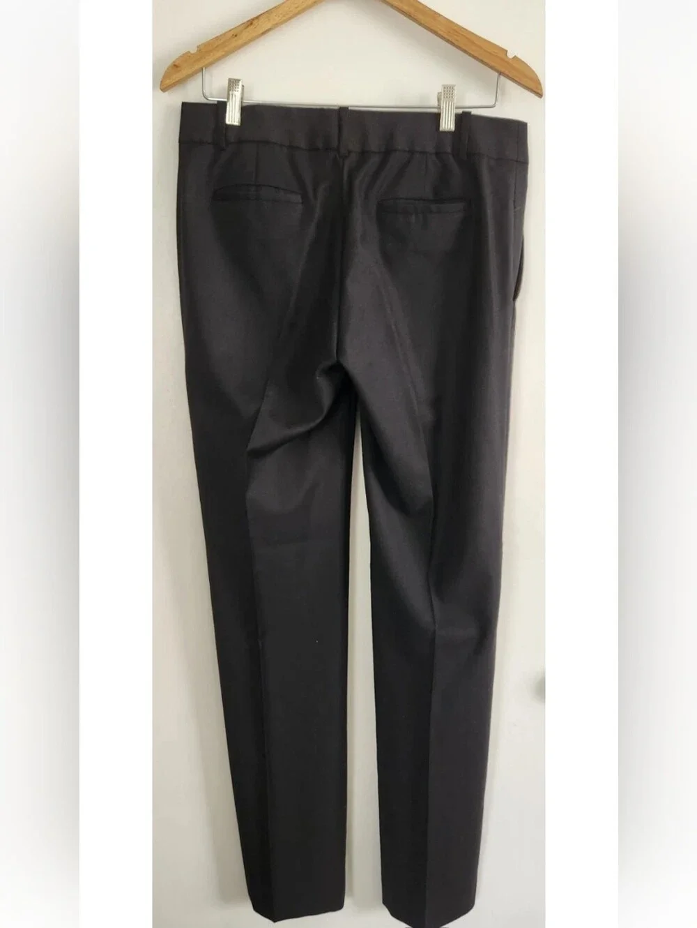 J.Crew City Fit Super 120s Wool Dress Pants Black Women's 6 Tall Career